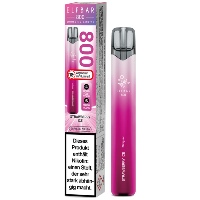 Elfbar 800 Strawberry Ice 20mg Einweg E-Zigarette