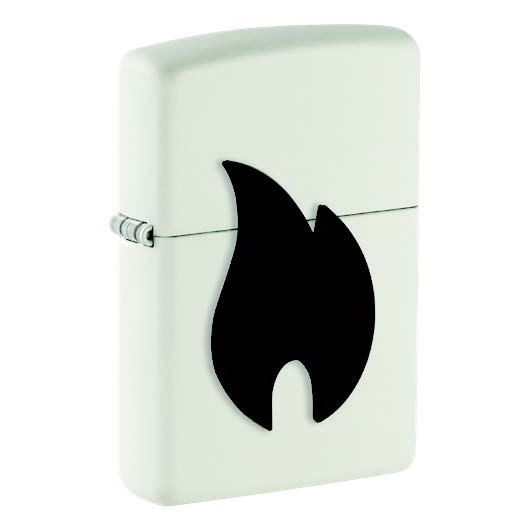 Zippo Big Flame Red Weiß Matt