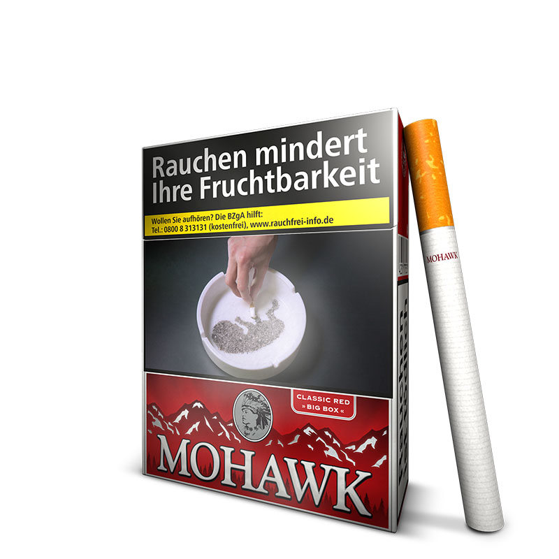 Mohawk Red Big Pack Zigaretten Schachtel
