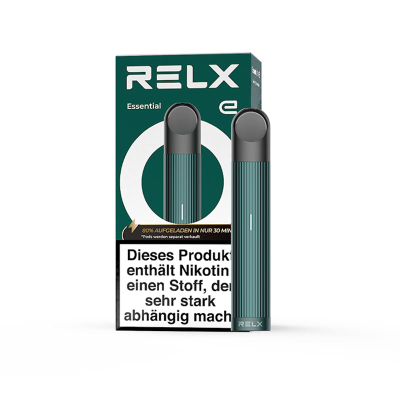 RELX Essential Green E-Zigarette mit Packung