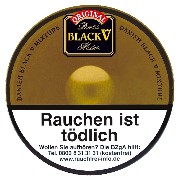 Danish Black V Pfeifentabak Dose Small