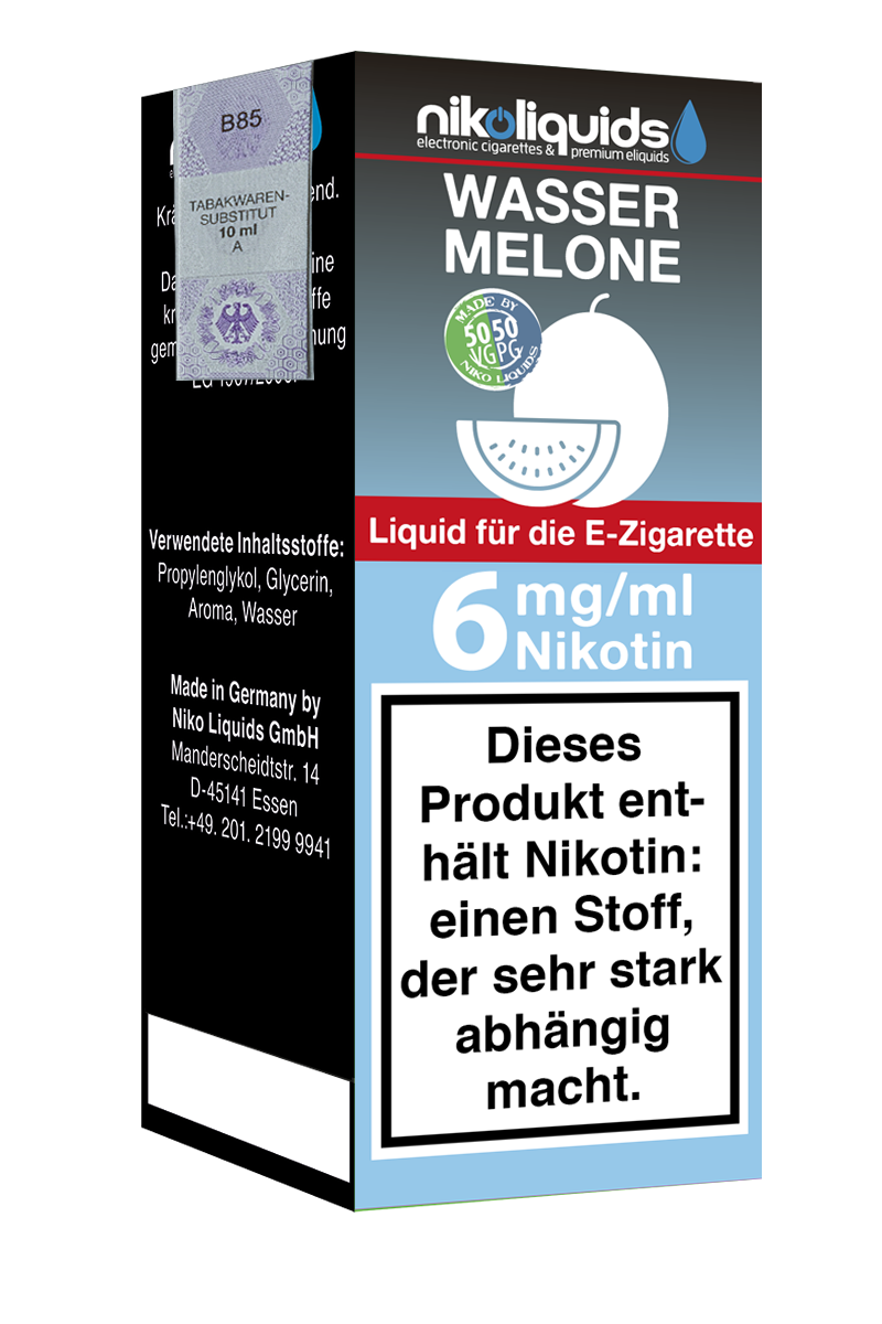E-Liquid Nikoliquids Wassermelone 6 mg 70 Pg/30 Vg