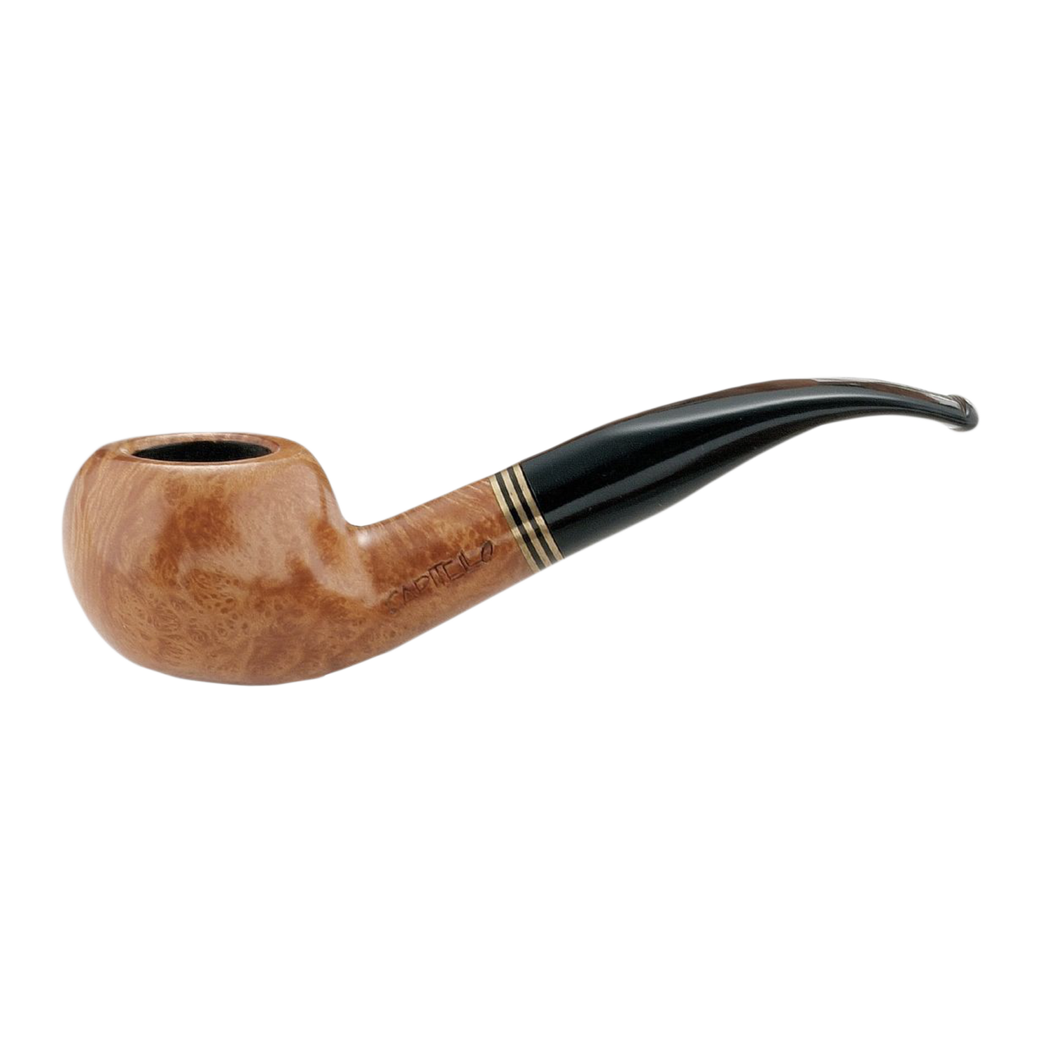 Pfeife CAPITELLO Corallo de Luxe Prince braun Messingring