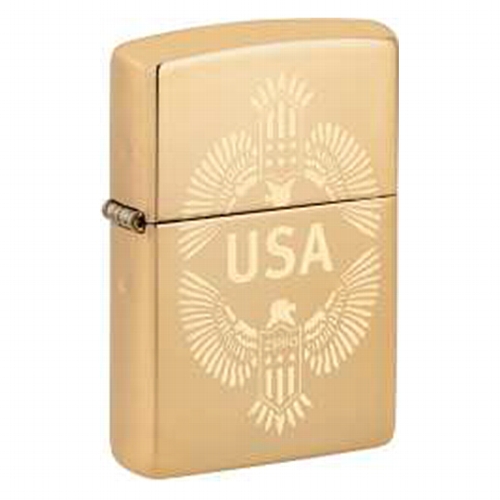 Zippo Messing Poliert USA Feuerzeug