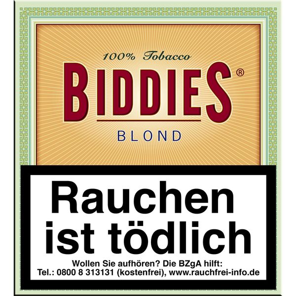 Biddies Blond Zigarillos Gebinde
