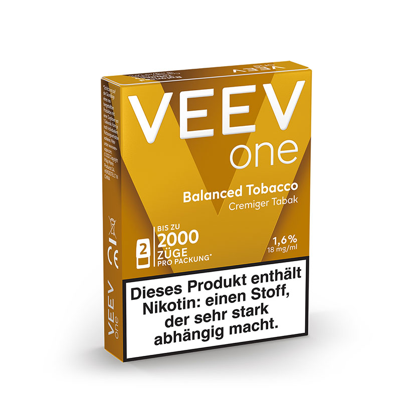 Veev One Balanced Tobacco 18mg Prefilled Pods Packung Side