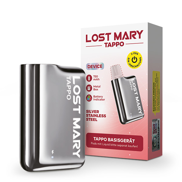 Lost Mary Tappo Silver Stainless Steel Basisdevice