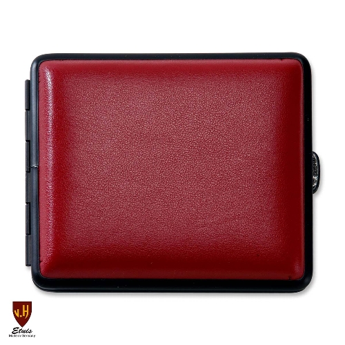 Zigarettenetui Kunstleder 18er King Size rot mit Gummizug