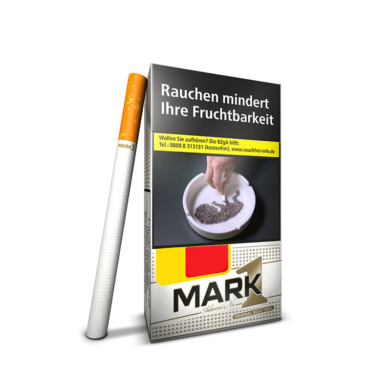 Mark Adams No. 1 Gold 100er Zigaretten Schachtel