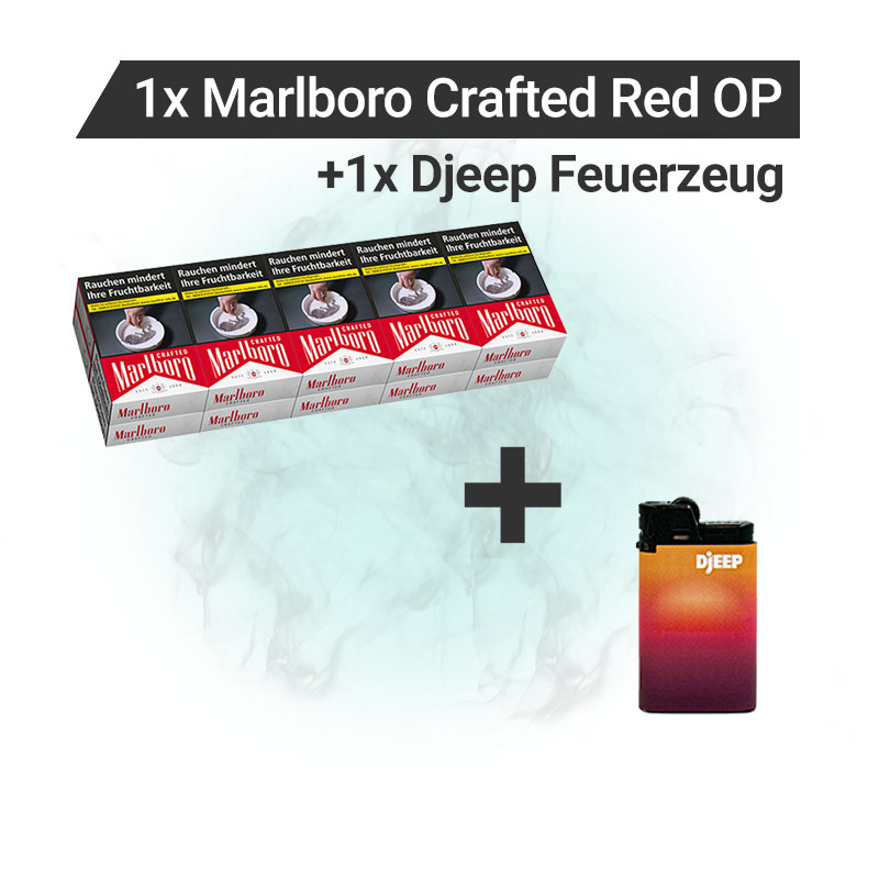 Marlboro Crafted Red OP Zigaretten Stange Aktion + Feuerzeug