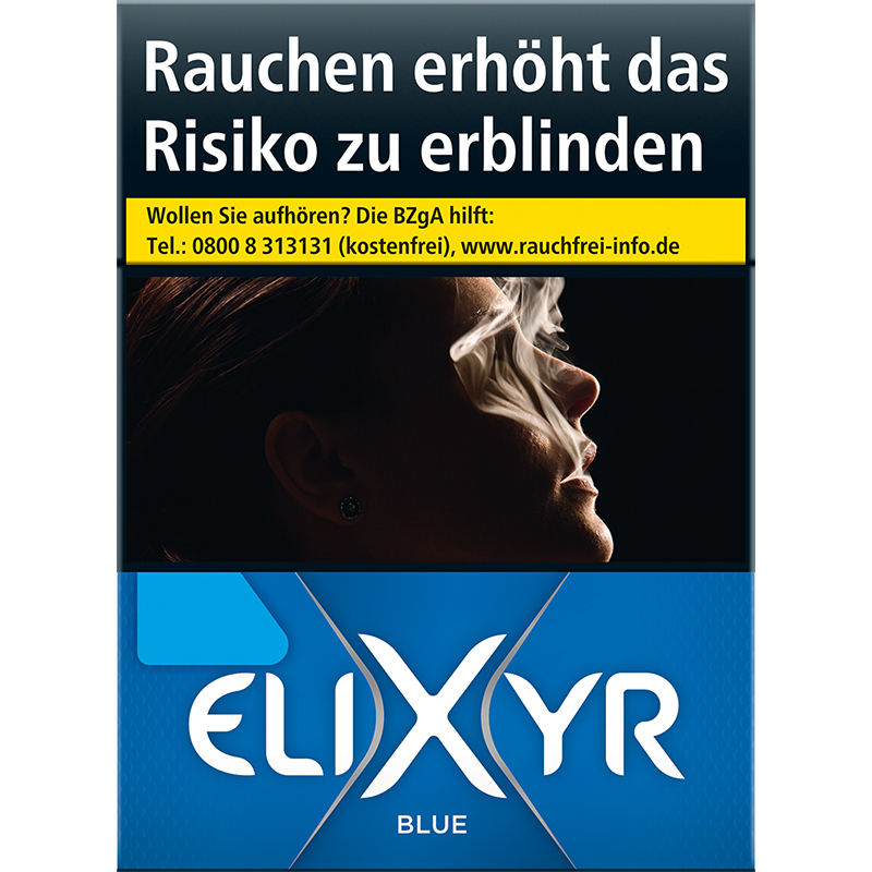 Elixyr Blue Maxi Zigaretten Schachtel
