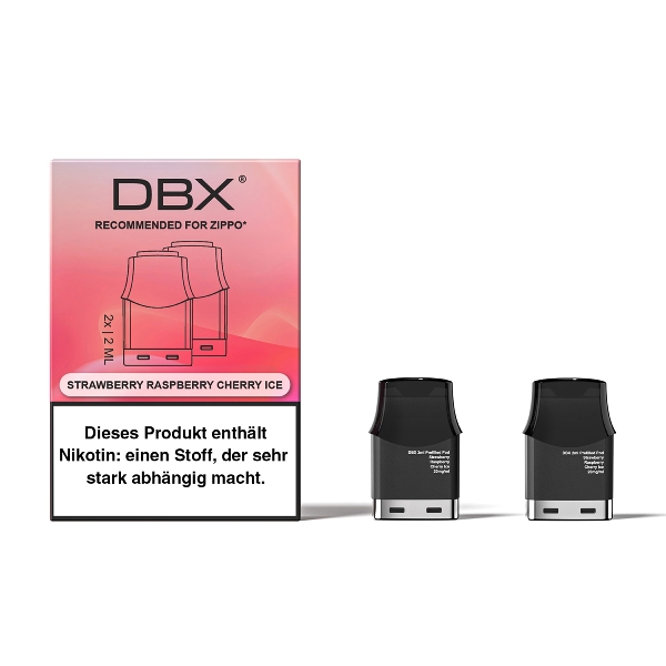 DBX for Zippo Strawberry Raspberry Cherry Ice 20mg Pods
