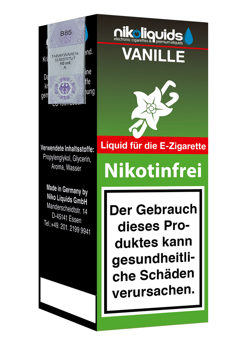 E-Liquid Nikoliquids Vanille 0 mg 70 Pg/30 Vg
