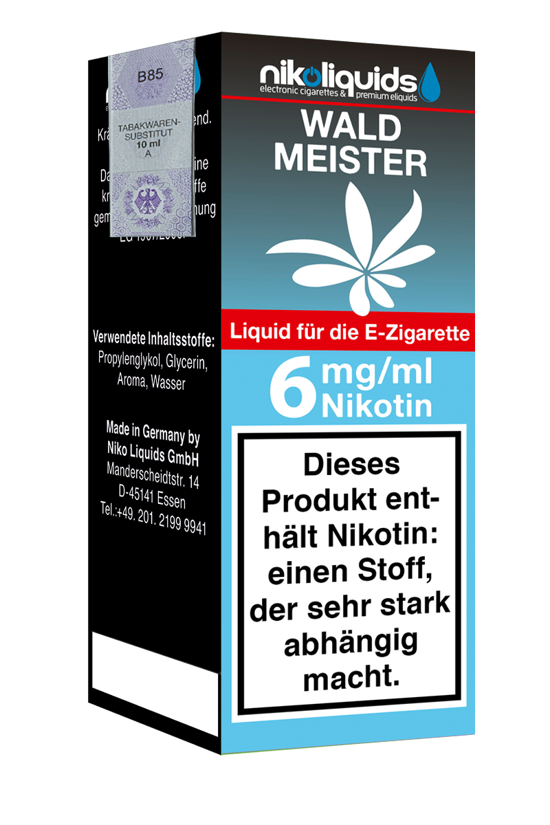 E-Liquid NIKOLIQUIDS Waldmeister 6 mg