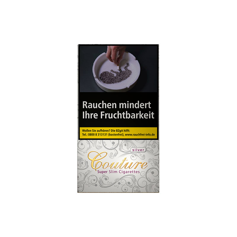 Couture Silver Zigaretten Schachtel