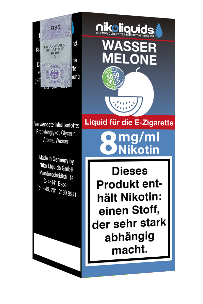 E-Liquid Nikoliquids Wassermelone 8 mg 70 Pg/30 Vg