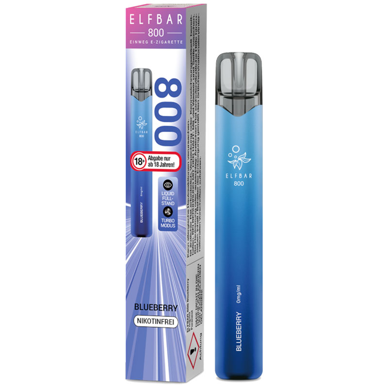 Elfbar 800 Blueberry 0mg Einweg E-Zigarette