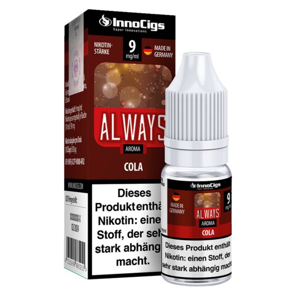 InnoCigs E-Liquid Always Cola Aroma 9 mg