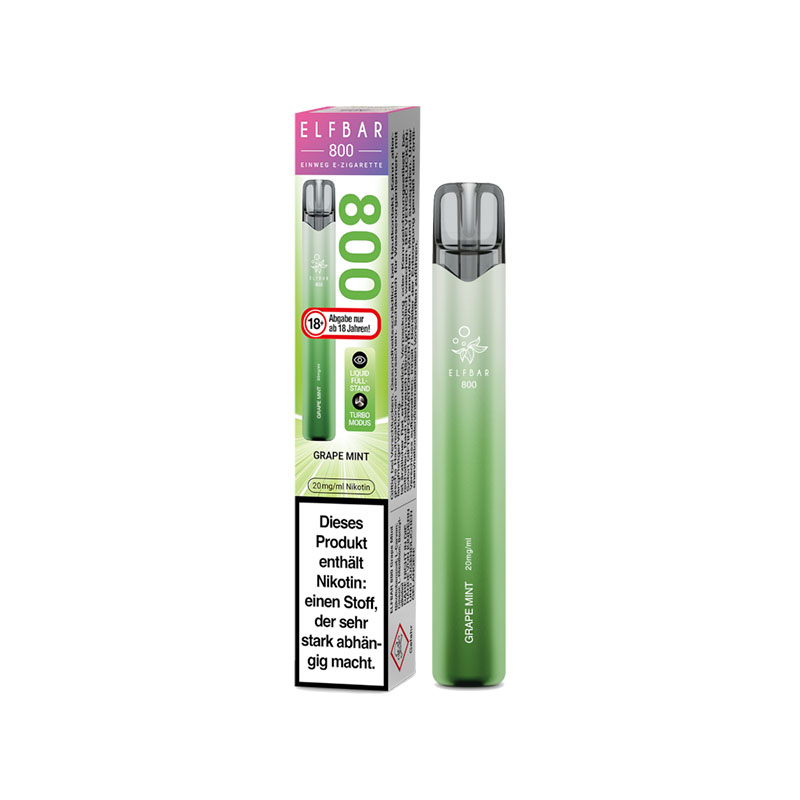 Elfbar 800 Grape Mint 20mg Einweg E-Zigarette