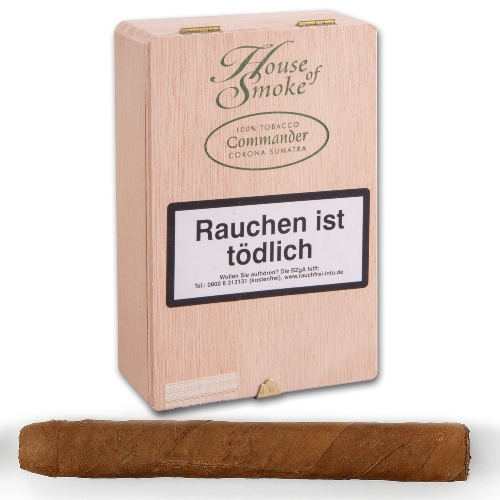 House of Smoke Zigarren Commander Sumatra 10er Kiste
