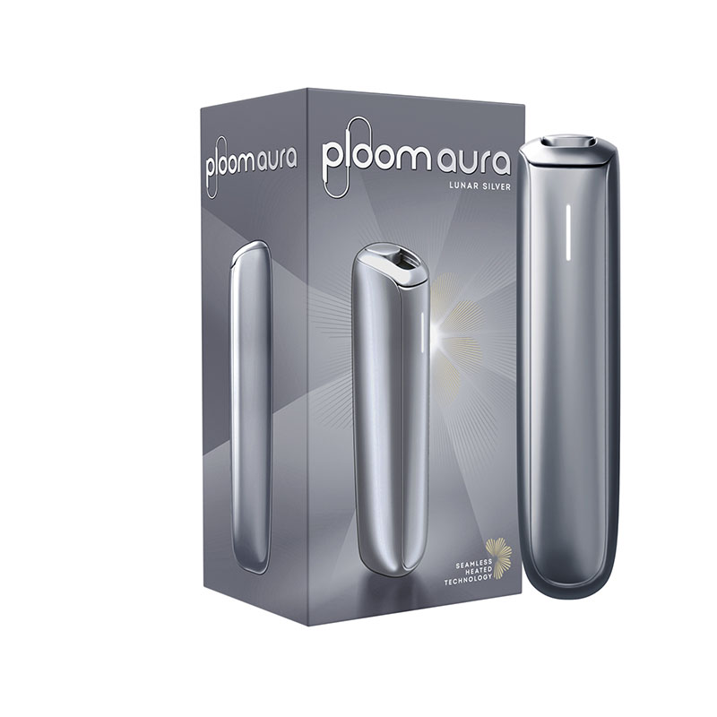 Ploom Aura Device Lunar Silver mit Packung