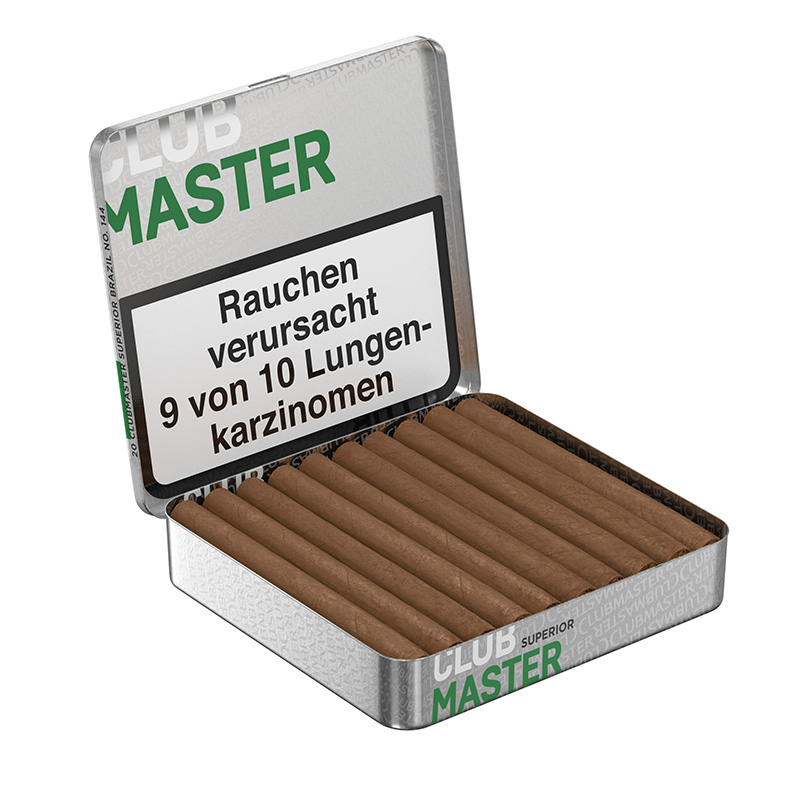 Clubmaster Superior Brasil Zigarillos 20er Schachtel offen