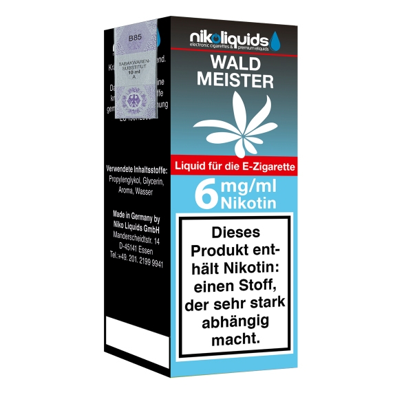 Nikoliquids Waldmeister 6mg Liquid Flasche