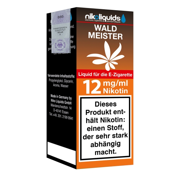 Nikoliquids Waldmeister 12mg Liquid Flasche