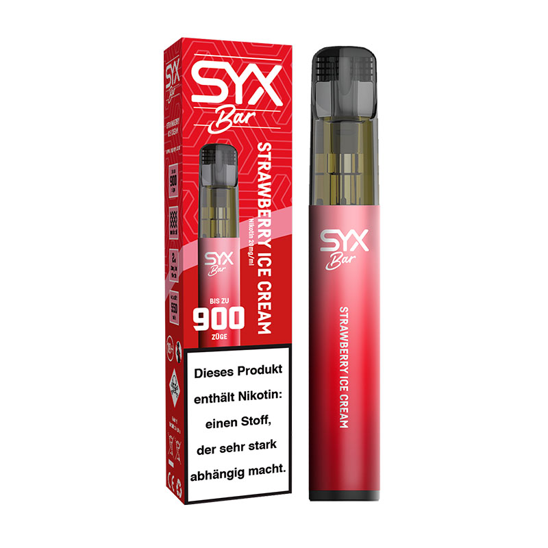 Syx Bar Strawberry Ice Cream 20mg Einweg E-Zigarette