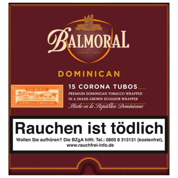 Balmoral Dominican Selection Corona Tubos Zigarren 15er Steller