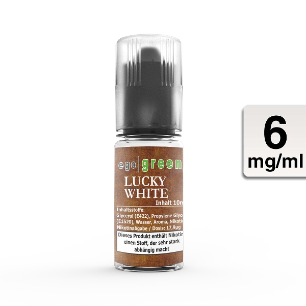 E-Liquid Ego Green Lucky White Tobacco 6 mg