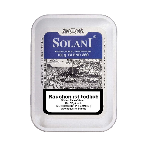 Solani Blau Pfeifentabak Dose Large