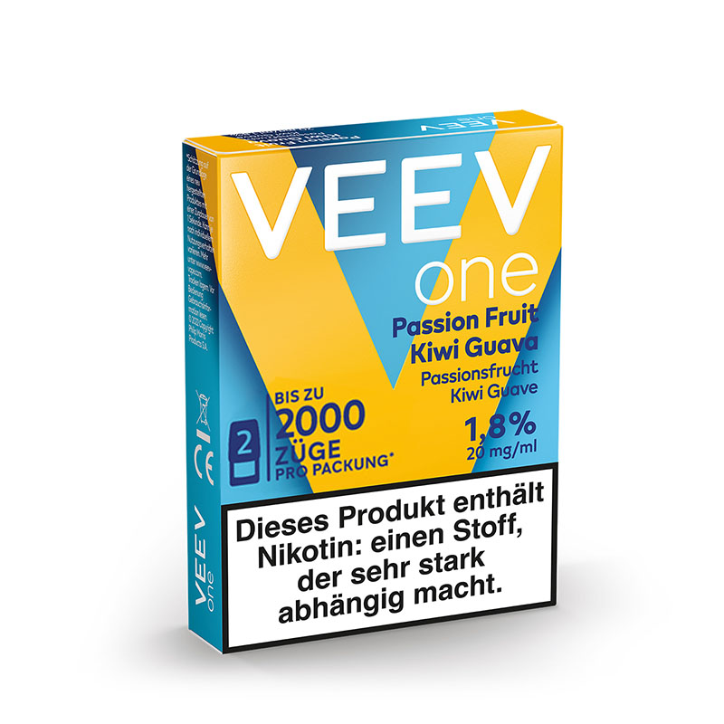 Veev One Passionfruit Kiwi Guava 20mg Prefilled Pods Packung Side