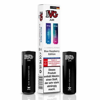 IVG Air Blue Raspberry Edition 20mg Prefilled Pods