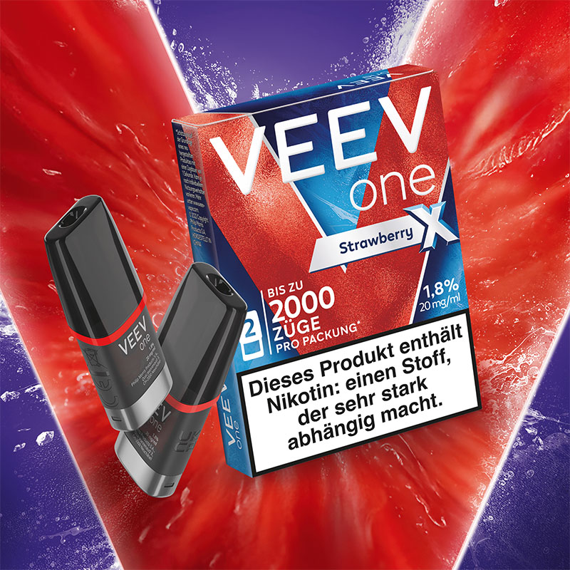 eev One Strawberry X 20mg Prefilled Pods Flavour Card
