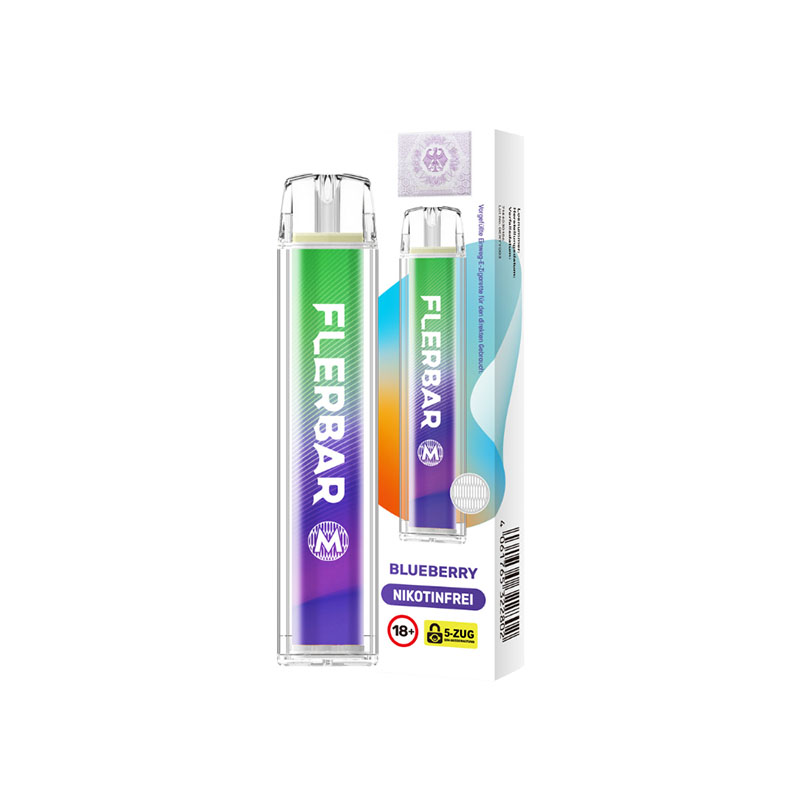 Flerbar Blueberry 0mg Einweg E-Zigarette