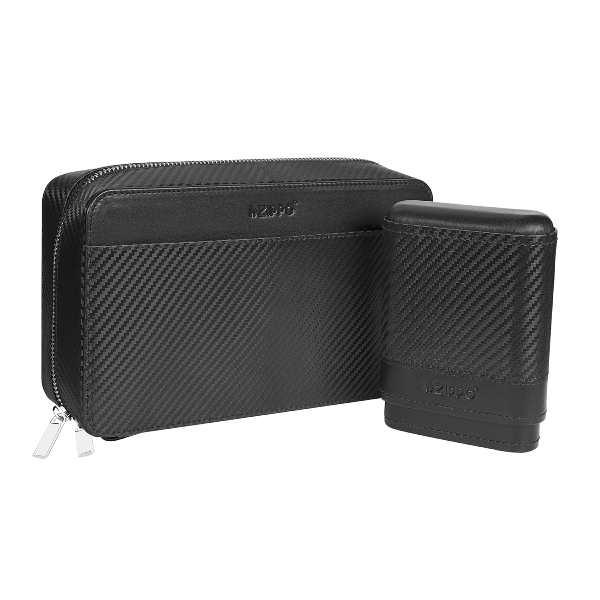 Zippo Travel Zigarrenetui Leder 22,5x14x7cm mit Beitasche